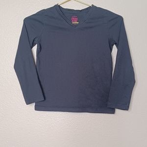 Faded Glory Black Long Sleeve Top Big Girl's Size Medium (7-8)